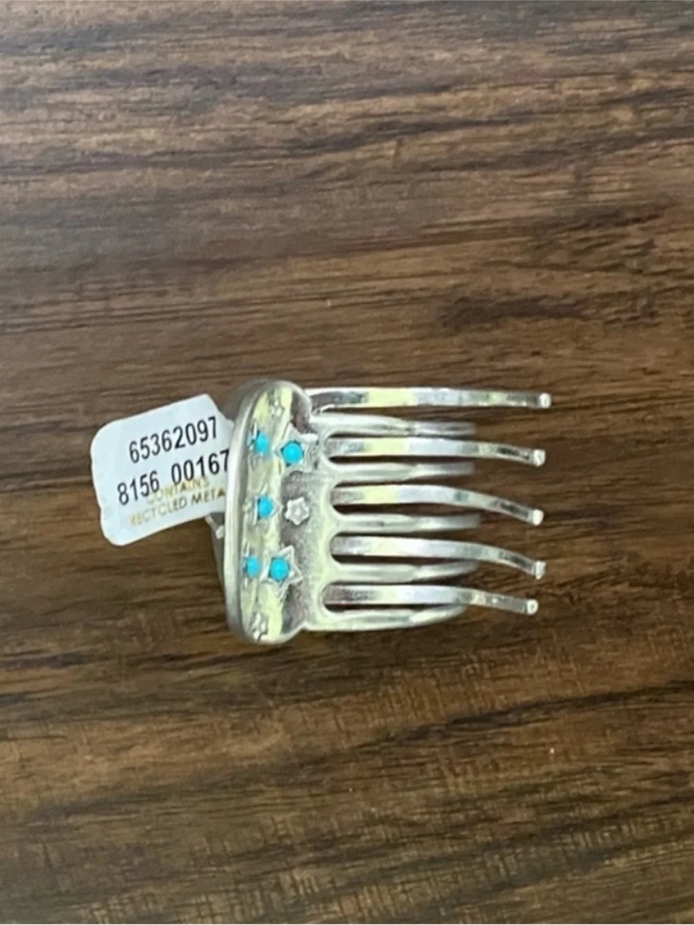 Free People Silver Hair glow with Turquoise Star Accents